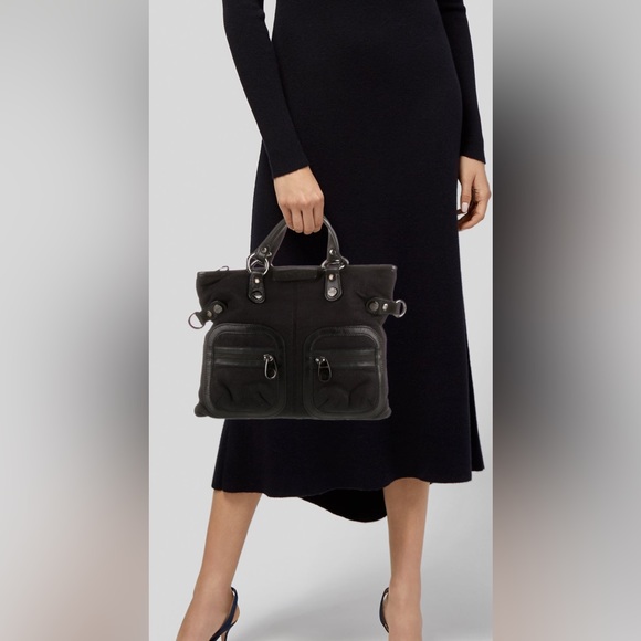 Hogan Handbags - Hogan Tote Bag Coated Canvas Trend Media Black